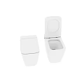 Modern White Toilet With Sleek One Piece Design And Contemporary Style