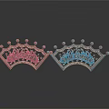Red And Blue Corner Crowns With Red Corner And Blue Corner Inscriptions