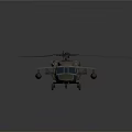 Aerospace Support Helicopter With Rotor Blades And Cockpit For Space Missions