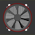 Heat sink host mechanical radiator computer radiator fan 3d model