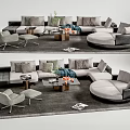Modern Sofa Coffee Table Combination Sofa Coffee Table 3d model