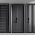 Modern entry door password door 3d model