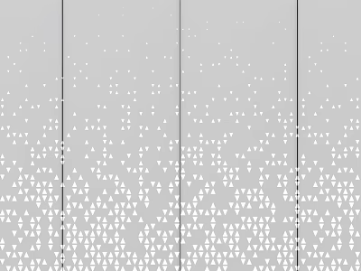 Gray Background Decorative Texture With White Triangles And Dot Patterns In Vertical Stripes 3d model