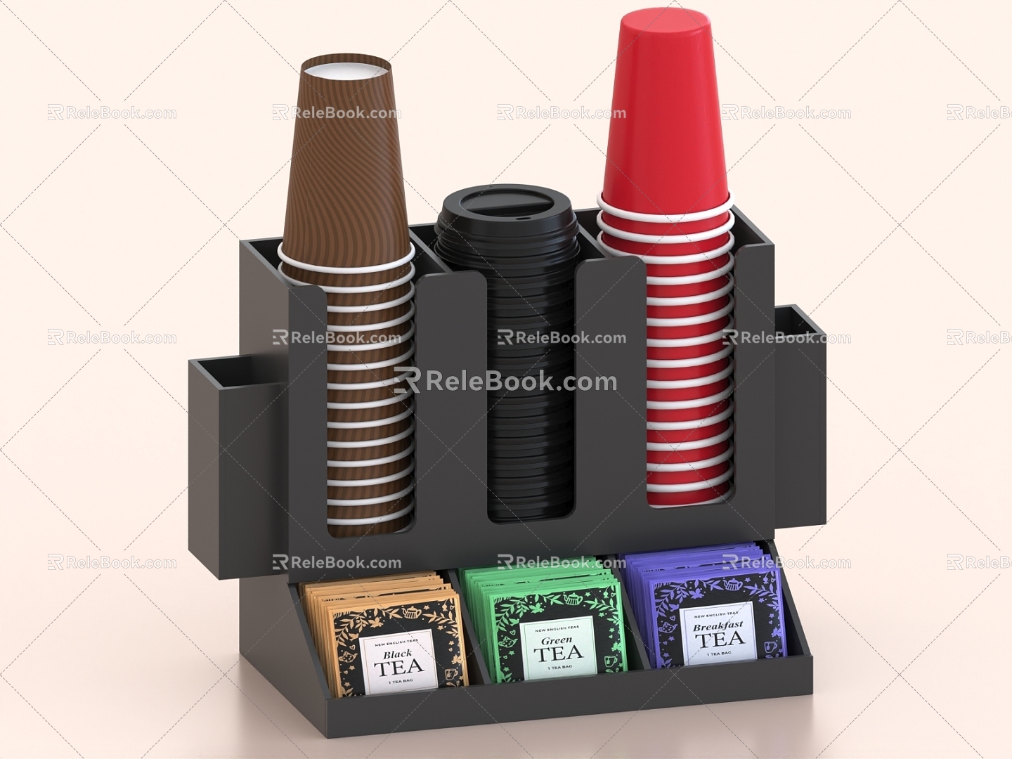 Storage Basket Storage Box Disposable Cup Paper Cup Coffee Bag 3d model