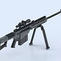 Tactical Sniper Rifle With Scope Bipod Camouflage Pattern And Long Barrel 3d model
