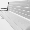 Modern Public Bench Design With Sleek Metal Frame And Ergonomic Armrests For Outdoor Spaces