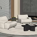 Poliform Ernest Single Sofa Chair Lazy Sofa Single Bamboo Sofa 3d model