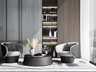 Modern leisure sofa combination leisure chair combination 3d model