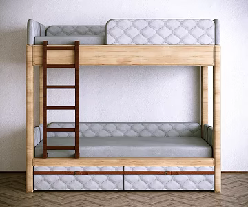 Modern Bed-and-out Fabric Bed-and-out 3d model