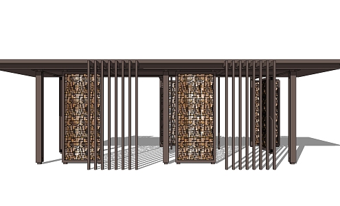 New Chinese style gallery 3d model