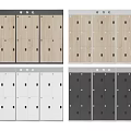 Modern Practical Storage Cabinets With Wooden Light Wood White Dark Gray Lockable Compartments