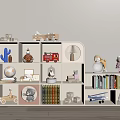 Modern Open Bookshelf With Compartments Holding Books Toys Photo Frames And Decor
