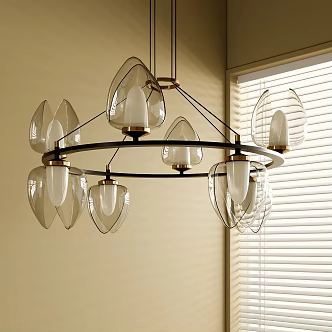 French Antique Chandelier 3d model