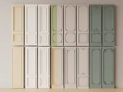 Various Decorative Wall Panels In Multiple Colors With Classic And Modern Designs 3d model