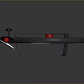 Black Circular Mechanical Structure With White Blades And Red Components Design