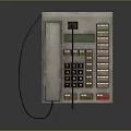 Vintage Electronic Telephone Device with Multiple Buttons Microphone and Display Screen