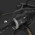 Heavy Machine Gun 3D Model With Ammunition Belt Barrel And Mount Design