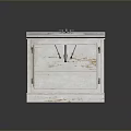 White Bathroom Vanity With Open Doors Shelves And Round Sink In Vintage Style
