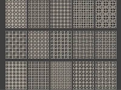 Decorative Room Dividers Featuring Various Intricate Geometric Patterns For Modern Home Interiors 3d model