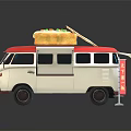 Modern Vans Stall Food Stall 3d model