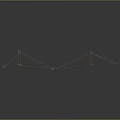 Rustic Bamboo Suspension Bridge With Rope Supports And Wooden Posts