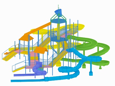 Slide large slide amusement equipment children's park water park water village equipment model