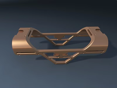 Golden Lightweight Metal Frame Structure For Sturdy Sports Equipment Support 3d model