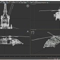 US MH60S Helicopter US Navy Gunship Transport Helicopter Military Helicopter Carrier 3d model