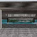 Modern Sales Office Building Exterior Design With Water Features And Landscaped Courtyard