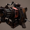 Sci-fi Weapon Weapon Sci-fi Gun Gatling Machine Gun Heavy Weapon 3d model