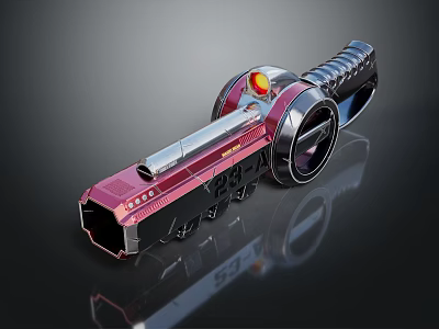 Red And Black Passenger Plane Featuring Silver Accents And Glossy Exterior Design 3d model