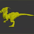Cute 3D Blue Cartoon Dragon Character With Shiny Scales And Collar