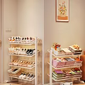 Multi-tiered Modern Shoe Rack With Organized Shoes For Home Hallway Storage