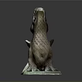 Detailed Mythical Game Movie Character Sculpture In Standing Pose With Dragon Eagle Features