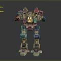 Game and Movie Mech Robot Character 3D Model With Detailed Mechanical Structure and Weapon Features