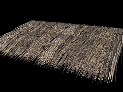 Natural Thatch Roof Structure With Rustic Straw Texture And Durable Design 3d model