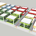 Supermarket Grocery Store With Fresh Fruit Section Shoppers And Shopping Carts