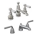 Various Chrome Faucet Styles With Classic Knob And Modern Handle Designs