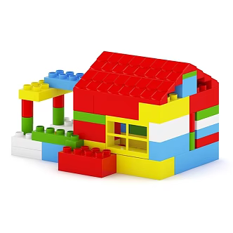 Children's toy amusement park early education building blocks 3d model