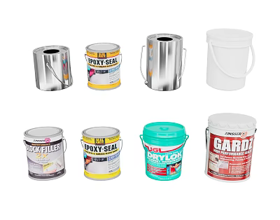 Modern Paint Bucket 3d model