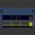 Professional Control Console Workstation With Large Monitor Multiple Screens Speakers And Cabinets