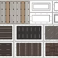 Modern Ceiling Panels Design With Striped Tiled And Various Color Patterns 3d model