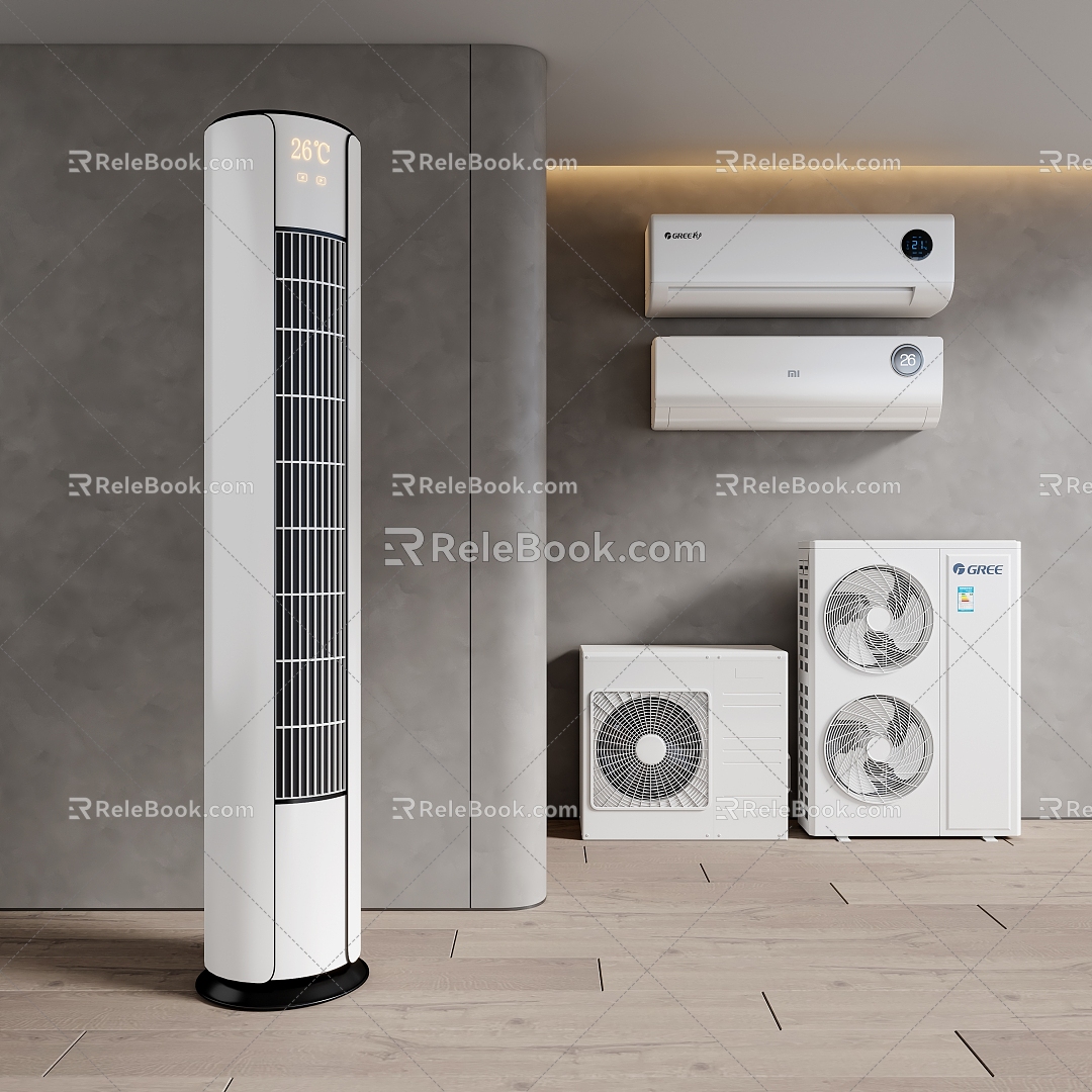 Vertical air conditioner wall-mounted air conditioner 3d model