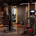 Modern Fitness Gym Interior Featuring Treadmills Workout Equipment Large Windows And Bright Lighting
