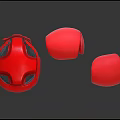 High Quality Red Boxing Helmet And Gloves Ideal For Sports Training Equipment
