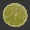 Fresh Sliced Lemon with Bright Yellow Juicy Inner Pulp and Detailed Texture