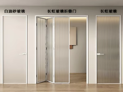 Modern Changhong Glass Folding Door for Interior Home Room Partition Design 3d model