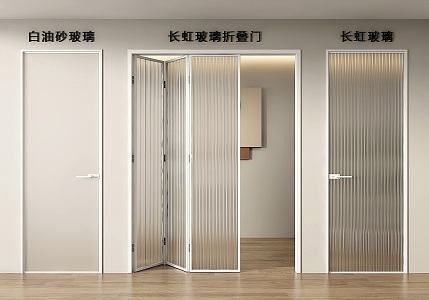 Modern Glass Folding Door Changhong Glass Door Glass Single Door Kitchen Door Kitchen Door Toilet Door Balcony Door 3d model