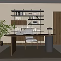 Modern study 3d model