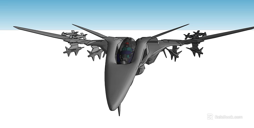Modern Passenger Airplane Design Featuring Aerodynamic Body And Wing Structure 3d model 